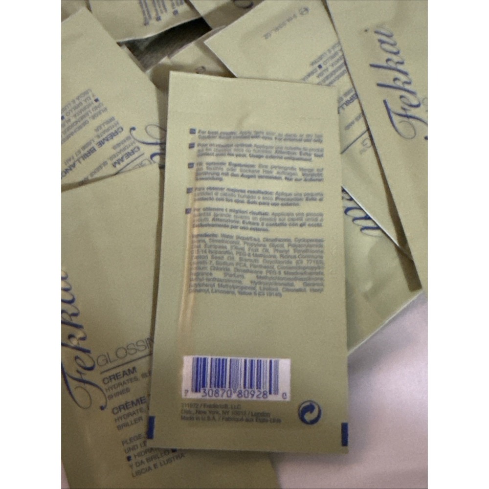 Fekkai Glossing Cream Samples lot of 25 0.3 each Hydrate & Shine New - Picture 3 of 5